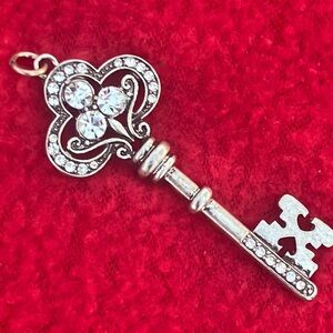 Silver tone Skeleton Key Pendant